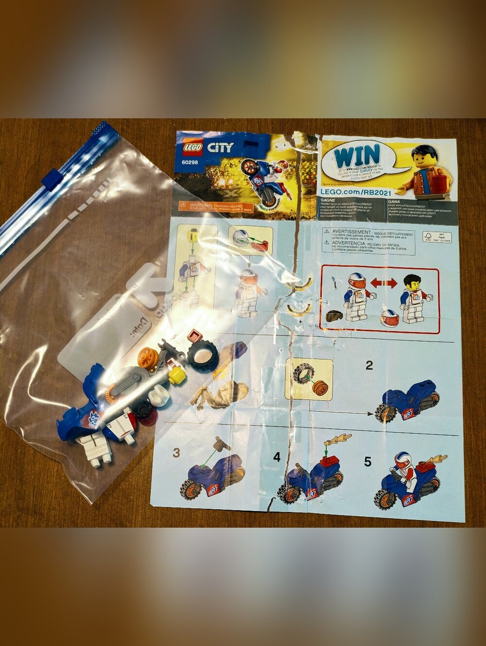 LEGO City Rocket Stunt Bike (60298), COMPLETE SET